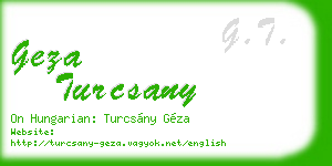 geza turcsany business card